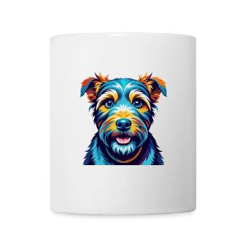 Welsh Terrier Chien Race Coloré Dessin Animé Kawaii - Mug blanc - blanc - Devant