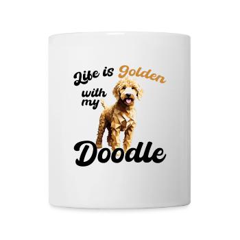Goldendoodle Golden Doodle Life Cadeau d’or - Mug blanc - blanc - Devant