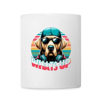 Dudley Labrador Was geht ab cooler Hund Geschenk - Tasse - Weiß - Vorne