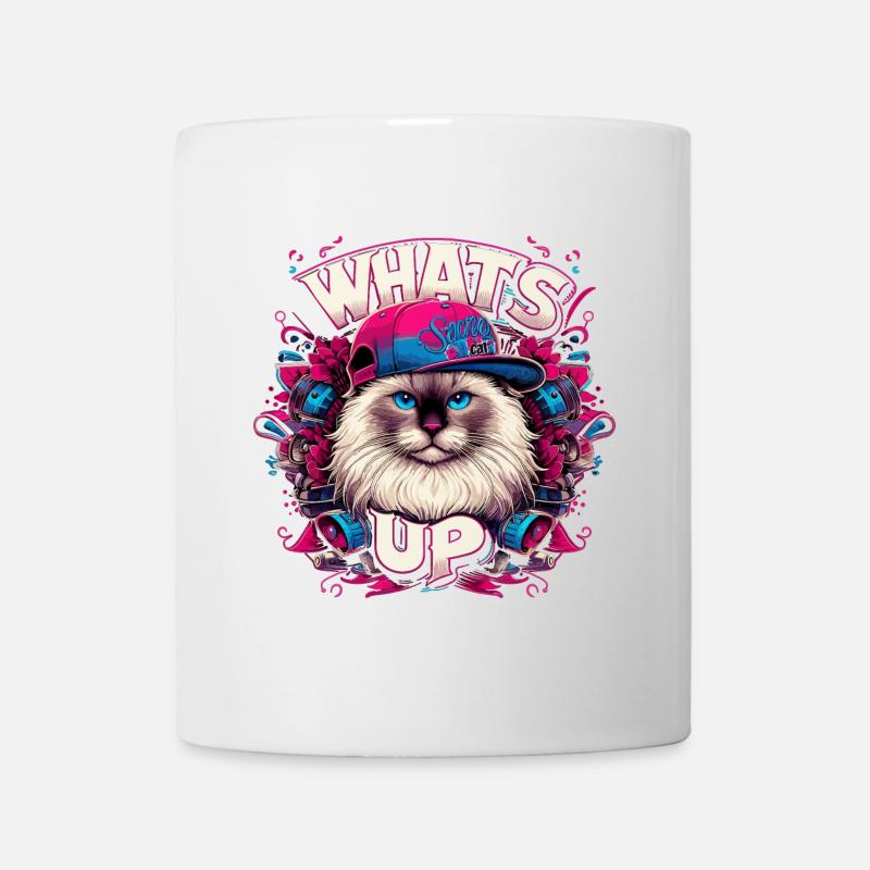 Was geht ab Heilige Birma Katze Birmakatze - Tasse - Weiß