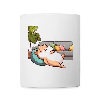 Un flou rose décontracté sur le canapé - Mug blanc - blanc - Devant