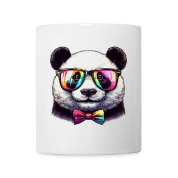Panda with Glasses and Bow Tie - Mug - white - Front