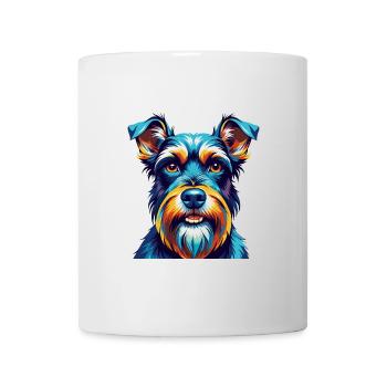 Mittelschnauzer Hunderasse Bunte Karikatur Kawaii - Tasse - Weiß - Vorne
