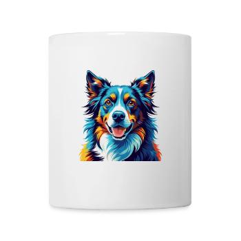 Nordamerikanischer Schäferhund Rasse Karikatur Kawaii - Tasse - Weiß - Vorne