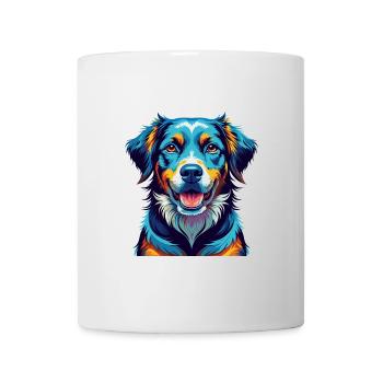 Mountain Cur Hunderasse Bunte Karikatur Kawaii - Tasse - Weiß - Vorne