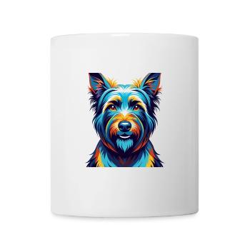 Skye Terrier Hunderasse Bunte Karikatur Kawaii - Tasse - Weiß - Vorne