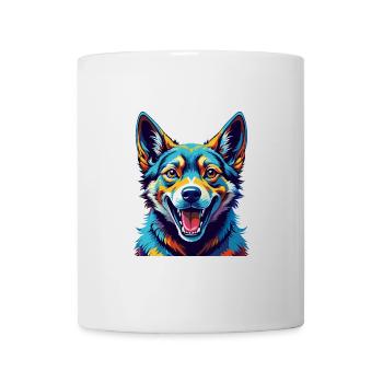 Nouvelle-Guinée Chien Chantant Race Dessin Animé Kawaii - Mug blanc - blanc - Devant