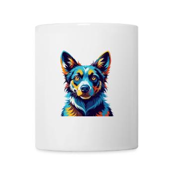 Mudi Hunderasse Buntes Aquarell Cartoon Kawaii - Tasse - Weiß - Vorne
