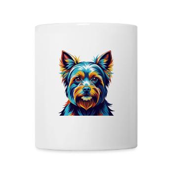 Silky Terrier Hunderasse Bunte Karikatur Kawaii - Tasse - Weiß - Vorne
