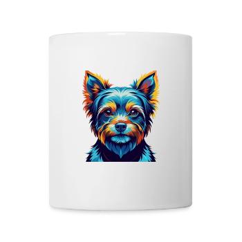 Yorkshire Terrier Dog Breed Cartoon Kawaii - Mug - white - Front