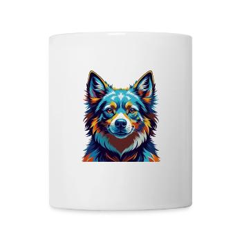 Volpino Italiano Hunderasse Bunt Karikatur Kawaii - Tasse - Weiß - Vorne