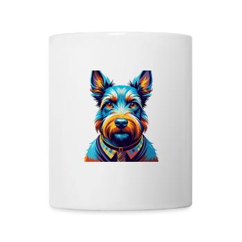 Scottish Terrier Dog Breed Colorful Cartoon Kawaii - Mug - white - Front