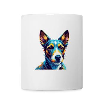 Renard Terrier Lisse Race Chien Dessin Animé Kawaii - Mug blanc - blanc - Devant