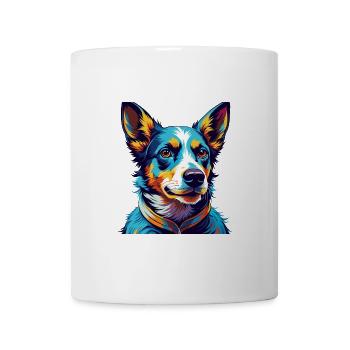 St Miguel Cattle Dog Rasse Bunte Karikatur Kawaii - Tasse - Weiß - Vorne