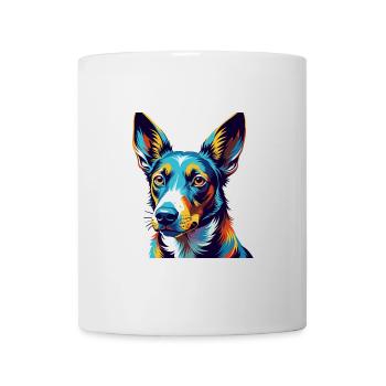 Podenco Canario Dog Breed Colorful Cartoon Kawaii - Mug - white - Front