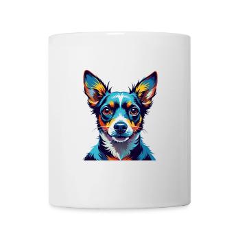 Rat Terrier Hunderasse Bunte Karikatur Kawaii - Tasse - Weiß - Vorne