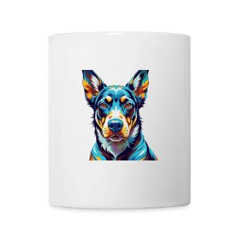 Harlequin russe chien chien race dessin animé Kawaii - Mug blanc - blanc - Devant