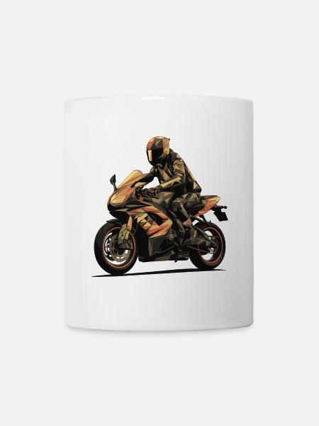 Le motard - Mug blanc - blanc