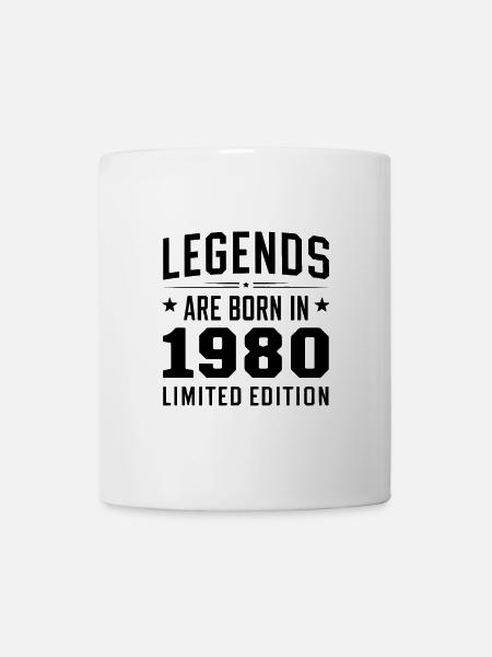 Legends Are Born In 1980 Limited Edition - Tasse - Weiß