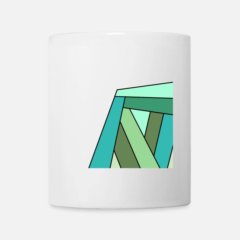 carre colore vert - Mug blanc - blanc