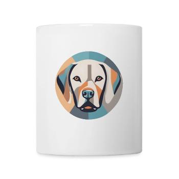 Labrador géométrique - Mug blanc - blanc - Devant