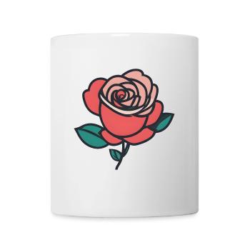 Blooming Beauty: Rose Illustration - Mug - white - Front