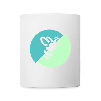 Pastellgrün Kontrastbiene - Tasse - Weiß - Vorne