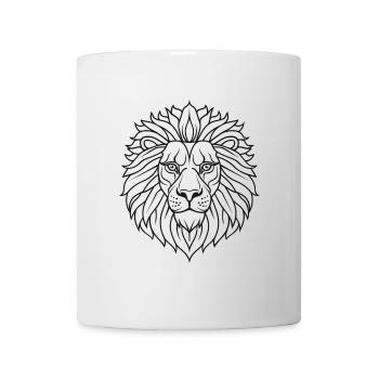 Tête de Lion - Mug blanc - blanc - Devant