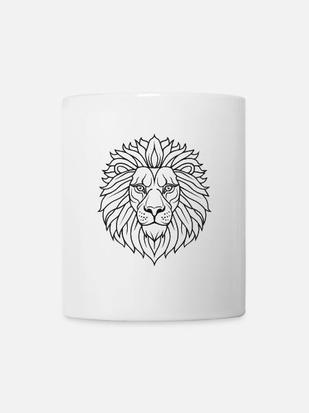 Tête de Lion - Mug blanc - blanc