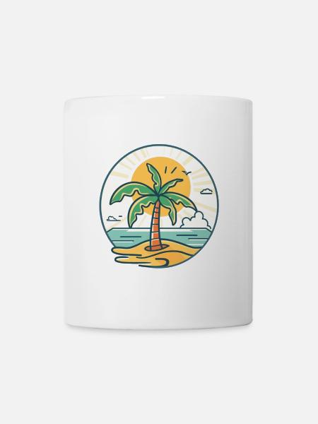 Sonneninsel Palmenzauber - Tasse - Weiß