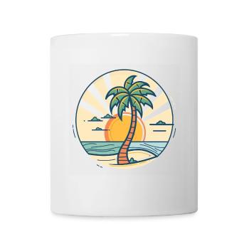 Sunset Palm Island - Mug - white - Front