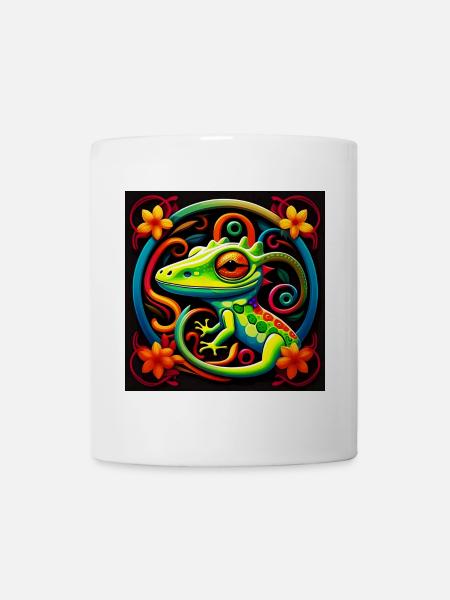 Gecko - Tasse - Weiß