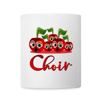 CERISES CHANTANTES - CHANTEUR DE CHŒUR - FRUITS - Mug blanc - blanc - Devant
