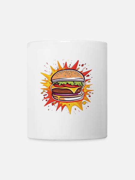 Burger mit vollem Geschmack - Tasse - Weiß