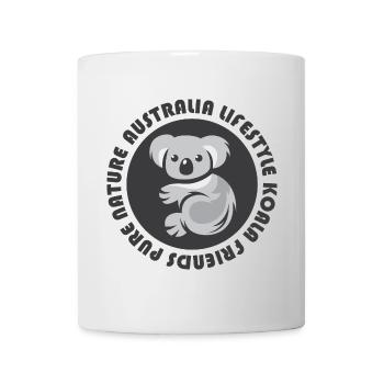 Australia Koala Comic Emblem Bear Animals Icon - Mug - white - Front