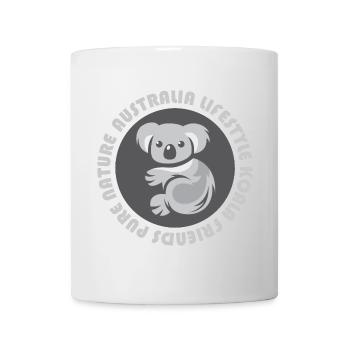 Australia Koala Emblem Bear Comic Cartoon Icon - Mug - white - Front