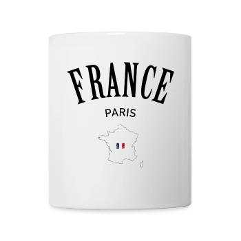 Frankreich Umriss mit Trikolore - Tasse - Weiß - Vorne