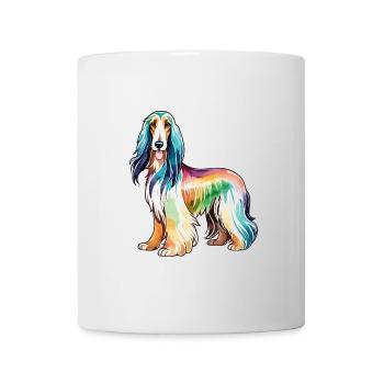 Lévrier afghan aquarelle - Mug blanc - blanc - Devant