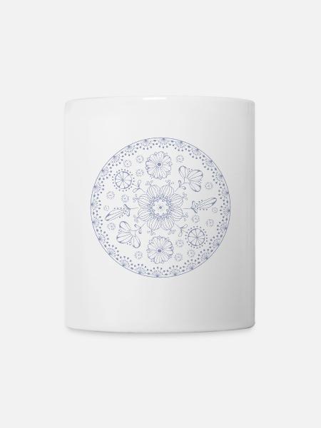 Blumenmuster - Tasse - Weiß