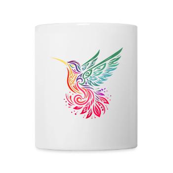 Kolibri Kolibri mehrfarbig im Tribal-Stil - Tasse - Weiß - Vorne