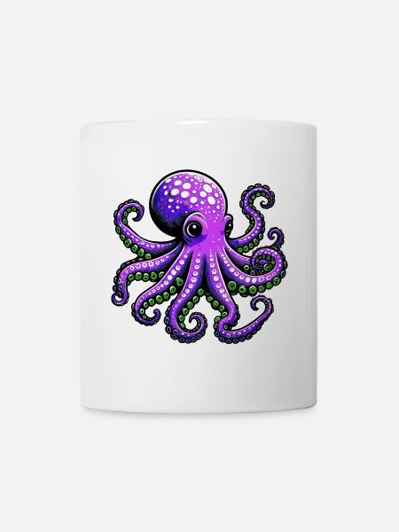Krake - Tasse - Weiß