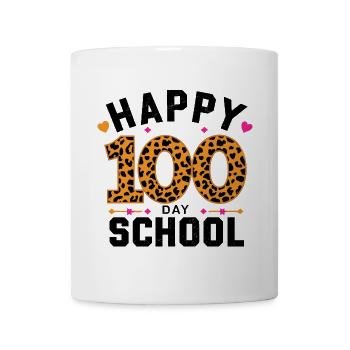Happy One Hundred Day School für eine Lehrer und - Tasse - Weiß - Vorne