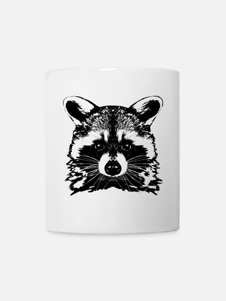 Raccoon / Raccoon / Head - Mug - white