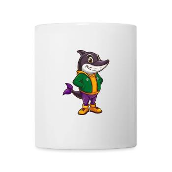 Wal Lustige Kawaii Cartoon Figur Clipart - Tasse - Weiß - Vorne