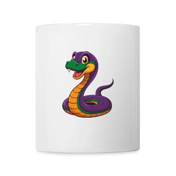 serpent drôle kawaii personnage de dessin animé clipart - Mug blanc - blanc - Devant