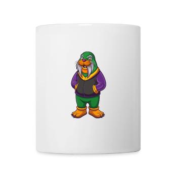 Walrus Funny Kawaii Cartoon Character Clipart - Mug - white - Front