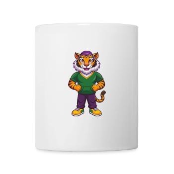 Tiger Lustige Kawaii Cartoon Figur Clipart - Tasse - Weiß - Vorne