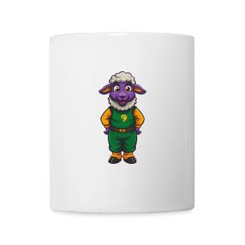 Sheep Funny Kawaii Cartoon Character Clipart - Mug - white - Front