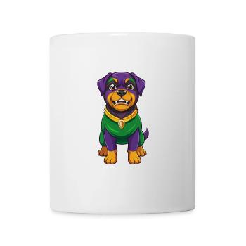 Rottweiler Dog Funny Kawaii Cartoon Character - Mug - white - Front