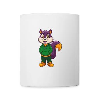 Eichhörnchen Lustige Kawaii Cartoon Figur Clipart - Tasse - Weiß - Vorne